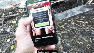 Chubby German hoe fucked outside during the point of view Date