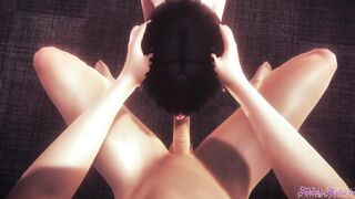 Naruto Anime 3D - Hinata Titjob, Fellatio & Nailed by a long Penis