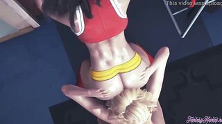 Boku No Hero Futanari Cartoon 3D - Mitsuki cunnilingus and pounded to Momo with cumshot into her twat - Manga Animated Animated Japanese Porn