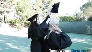 Lesbo teenagers grads tongue and fingerfuck