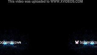 Solo chick, Mila Fox is masturbating and groaning, inside VR