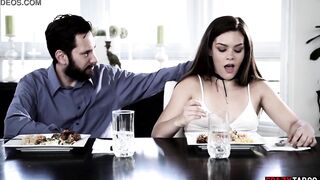 Soak 19 yo Kimber Woods experienced rough butt toying before stepdad pounded her tight butt