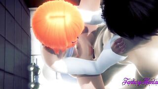 Ben 10 Cartoon - Gwen is Fuck and cumshot inside her snatch inside a Japanese Restroom