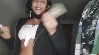Mike Bae calls the beauty lady Bae from her mullher Danny Bae, to go to the Royal Suite, and they pounded everywhere inside the pool