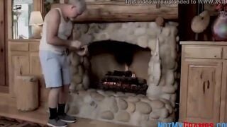 Thin Blonde Eighteen Lola Fae Licks Granpas Nuts
