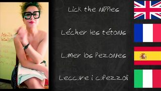 SCHOOLMISTRESS JOI learn foreign languages with XVIDEOS.  Lesson one: Boobies