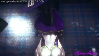 Genshin Impact Anime - Mona Rough Sex Under the rain