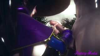 Genshin Impact Anime - Mona Rough Sex Under the rain