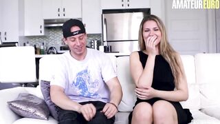 CASTING FRANCAIS - Vanessa Siera and Anthony Specter - Hot Dyke Hot Tries Her First Dick Ever
