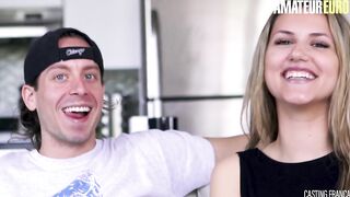 CASTING FRANCAIS - Vanessa Siera and Anthony Specter - Hot Dyke Hot Tries Her First Dick Ever