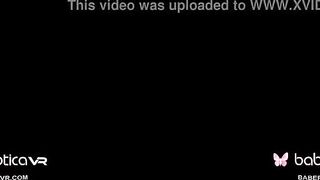 Solo teenagers, Miledy is masturbating with a sex sex toy, into VR