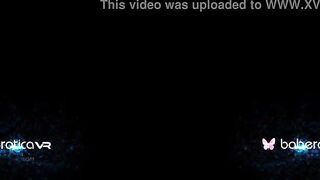 Solo teenagers, Miledy is masturbating with a sex sex toy, into VR