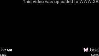 Solo teenagers, Miledy is masturbating with a sex sex toy, into VR