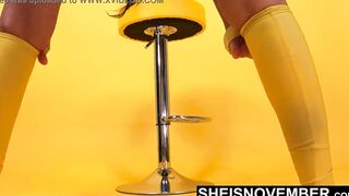4k 60fps Exotic Crazy Hot Ebony Anus Stretched & Lingerie Down During Msnovember Celeb Photo Shoot, babe Yellow Lingerie Pulled Down To Her Knees While Wiggling Her Butt & Curvy Black Hips With Young Snatch Lips Apart by Sheisnovember