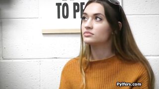 18 Year Old suspect takes 2 dicks at the backoffice