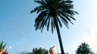 Public Pool Sex with a dark haired German Teens with tiny melons