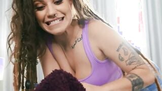 Hot College Girl 'Indica Flower' Has Threesome With BF 'Xander Corvus' & Stepdad 'Ste