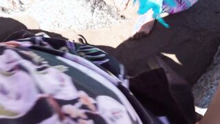 Sexual tattooed Hispanic Hooker picked up for Sex at the Beach