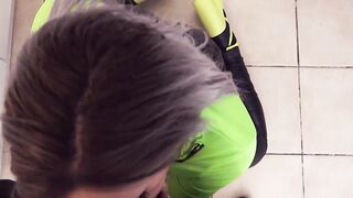Big Titted Inked british Thot fuck into the kitchen
