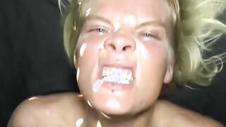 Sexual german skank during a Bae jizzed Gang Bang Party