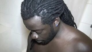 Toilet Oral Sex from the normal skank for the big black dick