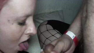 Cummed Gang Bang Party with a big titted German Mom