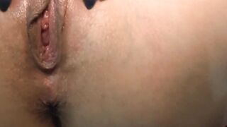 Sexual Gang Bang Party with a lot of cum for the dark haired cunt with mouth