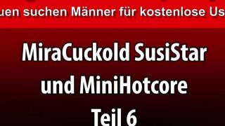 German jizzed Pounded Party with 2 dark haired 19 Yo