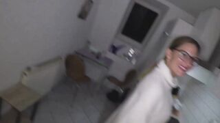 Slender Mom with huge jugs pounded inside Nylons pov into the kitchen