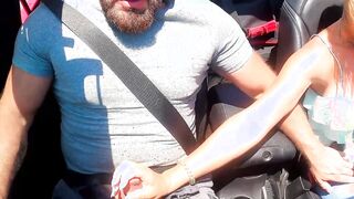 Vehicle banged with a erotic German Amateur Cougar
