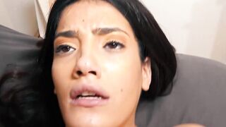 Sensual dark haired Barely Legal wanna pounded on a real Date