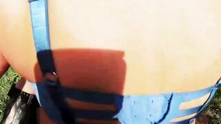 Outside point of view pounded date with a curvy german dark haired Milf