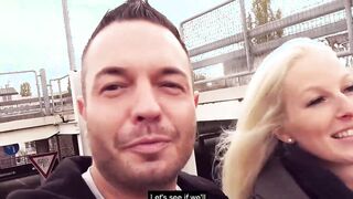 German blonde Bimbo boned outdoor on a sex date