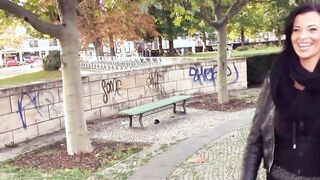 Sexual German Cougar banged! outside on the sex date