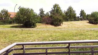 German outdoors Banged! Date with a red haired bimbo