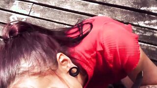 German outdoors Banged! Date with a red haired bimbo