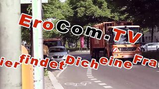 German outdoors Banged! Date with a red haired bimbo