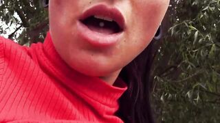 German outdoors Banged! Date with a red haired bimbo