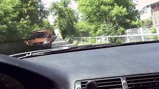 German outdoors Banged! Date with a red haired bimbo
