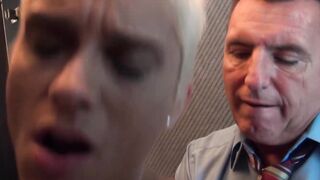 Hottie big titted Secretary inside Nylon Underwear got anal Sex into the Elevator
