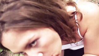 Thin german bimbo picked up public for outdoors Sex
