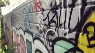 Thin german bimbo picked up public for outdoors Sex