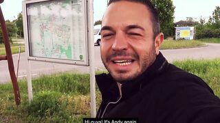German outside pick up with a sexsual blonde thot