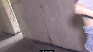 German outside pick up with a sexsual blonde thot