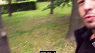 German outside pick up with a sexsual blonde thot