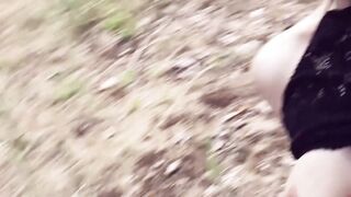 Slim red haired German hoe picked up outdoors