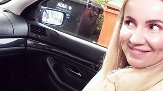 Blonde German 19 Year Old with tiny titties banged outside on a sex date