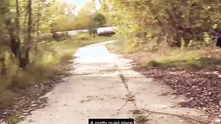 Blonde German 19 Year Old with tiny titties banged outside on a sex date