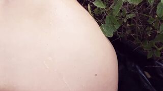 Blonde German 19 Year Old with tiny titties banged outside on a sex date