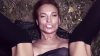 Thin red haired skank picked up outside for a pov Fucked